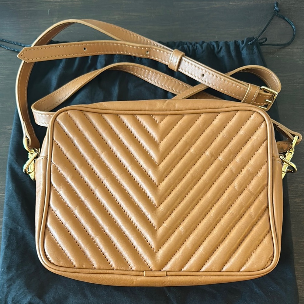 Quince Italian Leather Quilted Crossbody Bag